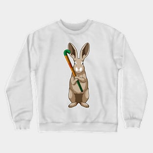 Bunny at Hockey with Hockey stick Crewneck Sweatshirt